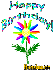 Another friends image: (Happy_Birthday_flower1) for MySpace from ChromaLuna