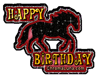 Another friends image: (Horse_Birthday4) for MySpace from ChromaLuna