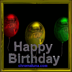 MySpace Happy Birthday Comments - Animated Balloons