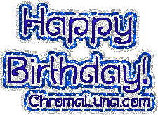 Another friends image: (happy_birthday_blue_glitter) for MySpace from ChromaLuna