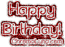 Another friends image: (happy_birthday_red_glitter) for MySpace from ChromaLuna