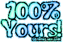 Another 100% image: (100_percent_yours_blue) for MySpace from ChromaLuna