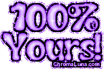 Another 100% image: (100_percent_yours_purple) for MySpace from ChromaLuna