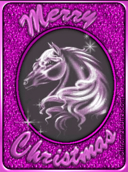 Another horses image: (Horse_Christmas_Pink) for MySpace from ChromaLuna