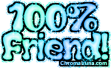 Another friendship image: (100_percent_friend_blue) for MySpace from ChromaLuna