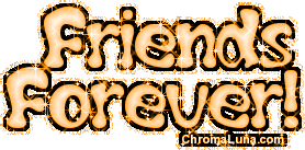 Another friendship image: (friends_forever_orange) for MySpace from ChromaLuna