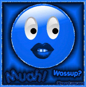 Another greetings image: (wassup_kissing_smile) for MySpace from ChromaLuna