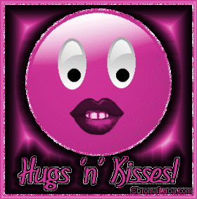 Another kisses image: (hugs_and_kisses_pink_smile) for MySpace from ChromaLuna
