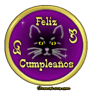 Another cumpleanos image: (Cumpleanos_Gato) for MySpace from ChromaLuna