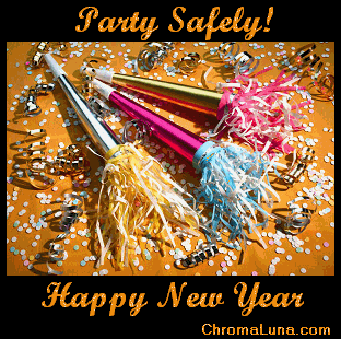 Another newyear image: (PartySafely) for MySpace from ChromaLuna