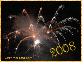 Another newyear image: (fireworks-2008) for MySpace from ChromaLuna