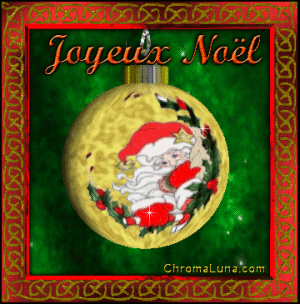 Another noel image: (Joyeux_Noel_Santa_Ornament) for MySpace from ChromaLuna