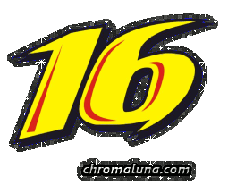 Another NASCAR_Numbers image: (NASCAR_16_Glitter) for MySpace from ChromaLuna