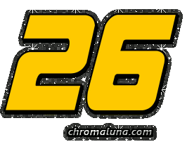 Another NASCAR_Numbers image: (NASCAR_26_Glitter) for MySpace from ChromaLuna