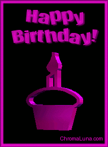 Another friends image: (3d_birthday_cupcake) for MySpace from ChromaLuna