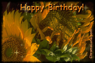 Another friends image: (BirthdaySunflower) for MySpace from ChromaLuna