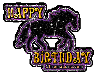 Another friends image: (Horse_Birthday3) for MySpace from ChromaLuna