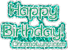 Another friends image: (happy_birthday_aqua_glitter) for MySpace from ChromaLuna