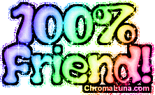 Another 100% image: (100_percent_friend_rainbow) for MySpace from ChromaLuna