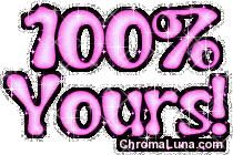Another 100% image: (100_percent_yours_pink) for MySpace from ChromaLuna