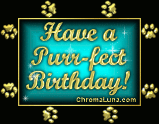 Another birthdays image: (PurrfectBirthday) for MySpace from ChromaLuna