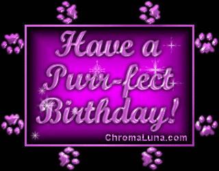 Another birthdays image: (PurrfectBirthday_Pink) for MySpace from ChromaLuna