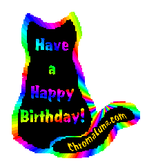 Another birthdays image: (rainbow_happy_birthday_cat) for MySpace from ChromaLuna