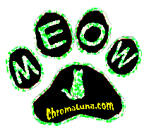 Another cats image: (green_meow_paw) for MySpace from ChromaLuna
