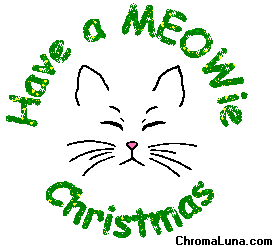 Another christmas image: (Meowie3) for MySpace from ChromaLuna