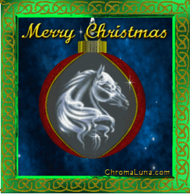 MySpace Horse Comments - horse christmas tree bulb