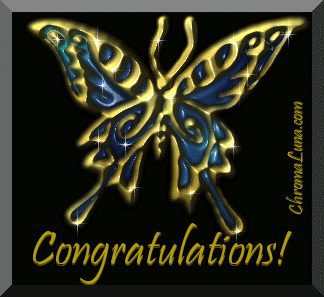 Another compliments image: (congratulations_butterfly) for MySpace from ChromaLuna