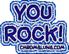 Another compliments image: (you_rock_blue_glitter) for MySpace from ChromaLuna