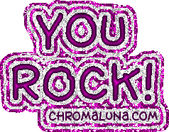 Another compliments image: (you_rock_magenta_glitter) for MySpace from ChromaLuna