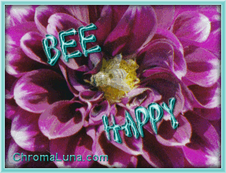Another greetings image: (BeeHappy) for MySpace from ChromaLuna