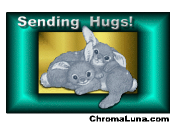 Another greetings image: (SendingHugs) for MySpace from ChromaLuna