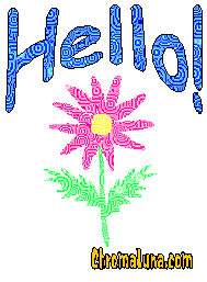 Another greetings image: (hello_flower2) for MySpace from ChromaLuna