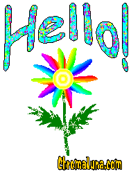 Another greetings image: (hello_flower_1) for MySpace from ChromaLuna