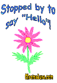 Another greetings image: (say_hello_flower1) for MySpace from ChromaLuna