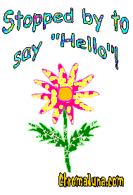 Another greetings image: (say_hello_flower_test) for MySpace from ChromaLuna