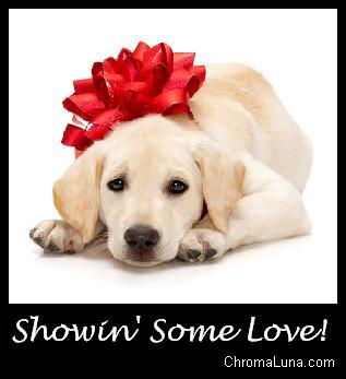 Another greetings image: (showin_love_puppy) for MySpace from ChromaLuna