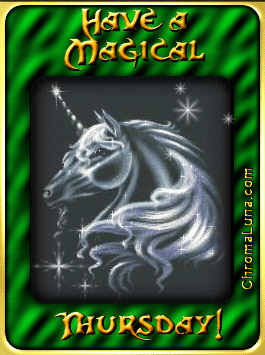 Another thursday image: (Magical_Thursday_Unicorn) for MySpace from ChromaLuna
