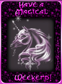 Another weekend image: (Magical_Weekend_Unicorn) for MySpace from ChromaLuna