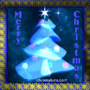 Another christmas image: (Blue_Christmas_Tree) for MySpace from ChromaLuna