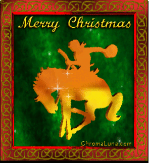 Another horses image: (Bronco_Christmas2) for MySpace from ChromaLuna