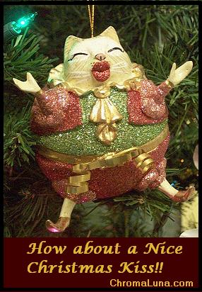 Another christmas image: (ChristmasKiss) for MySpace from ChromaLuna.com