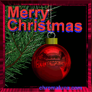 MySpace Merry Christmas Comment - Animated Christmas Tree and Bulb