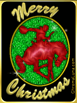 Another horses image: (Cowboy_Bronco_Christmas) for MySpace from ChromaLuna