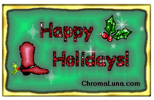 Another christmas image: (HappyHolidays8) for MySpace from ChromaLuna.com