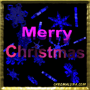 MySpace Merry Christmas Comment - Animated 3D Snow Flakes