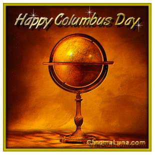 Facebook MySpace Columbus Day Comment - Animaged Globe